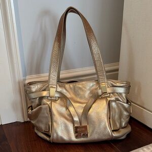 Michael Kors Gold Tote Bag